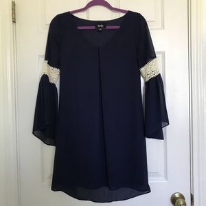 Dark Blue Long Sleeve Dress
